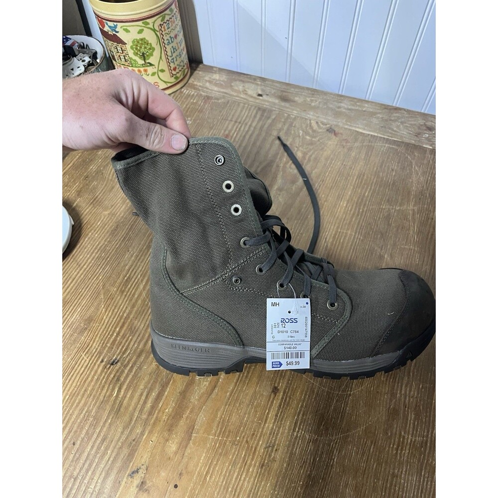Men's Keen ASTM F 2413-18 Brown Military Green Work Steel Toe Utility Boots 14 - Picture 16 of 16